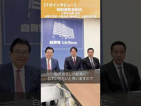 税制調査会総会 #小野寺五典 税制調査会長/衆議院議員