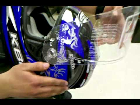 how to remove kbc helmet visor