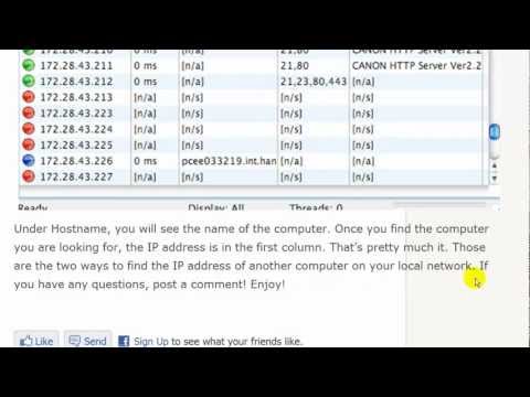 how to discover ip addresses on a network
