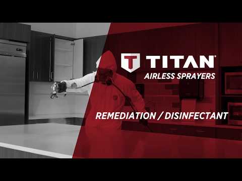 Youtube External Video Applying Disinfectant Solution with a Titan Airless Sprayer.
