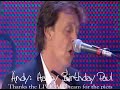 Happy birthday Paul for your 66th Happy birthday Paul for your 66th