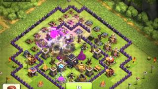 Clash of clans : defense vs 9 PEKKA