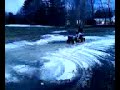 my tractor goin through some deep water with ease