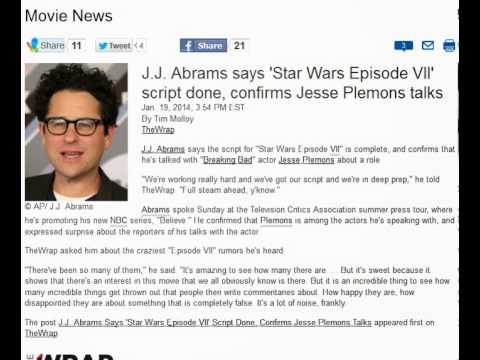 Star Wars Episode VII Script Is Officially Complete (READ DESCRIPTION)