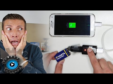 Wie lade ich mein Handy Akku mit einer 9v Batterie [Deutsch]