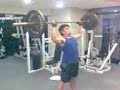caleb military press 140lbs