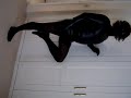 I love wearing rubber, tights and tight plimsolls...