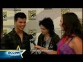 The young stars of New Moon are constantly dodging questions about their love lives; especially frustrating to the cast are rumors that theyre dating each other. AccessHollywood.com caught up with Taylor Lautner and Kristen Stewart on Thursday in San Diego at Comic-Con, where they showed us how easily Twilight romance rumors can start. AccessHollywood.coms Laura Dish of Salt Saltman told Kristen and Taylor how a simple Tweet caused a flood of online speculation that Kristen and Robert ...