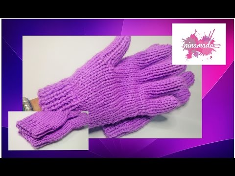 DIY. Como tejer guantes con dos agujas!!