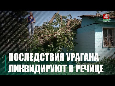 Ликвидация последствий стихии продолжается на Гомельщине. Посмотрели, как справляются в Речице видео