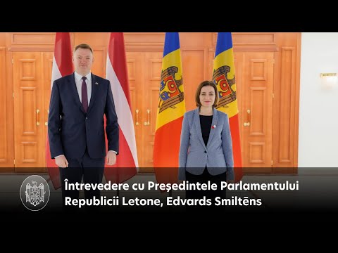 The Head of State discussed Moldovan-Latvian cooperation with the Speaker of the Latvian Parliament, Edvards Smiltēns