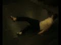 T falling down some stairs