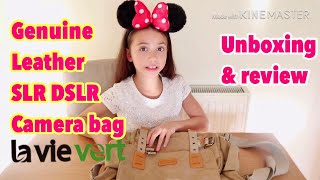 Lavievert Canvas & Genuine Leather SLR DSLR Camera Bag