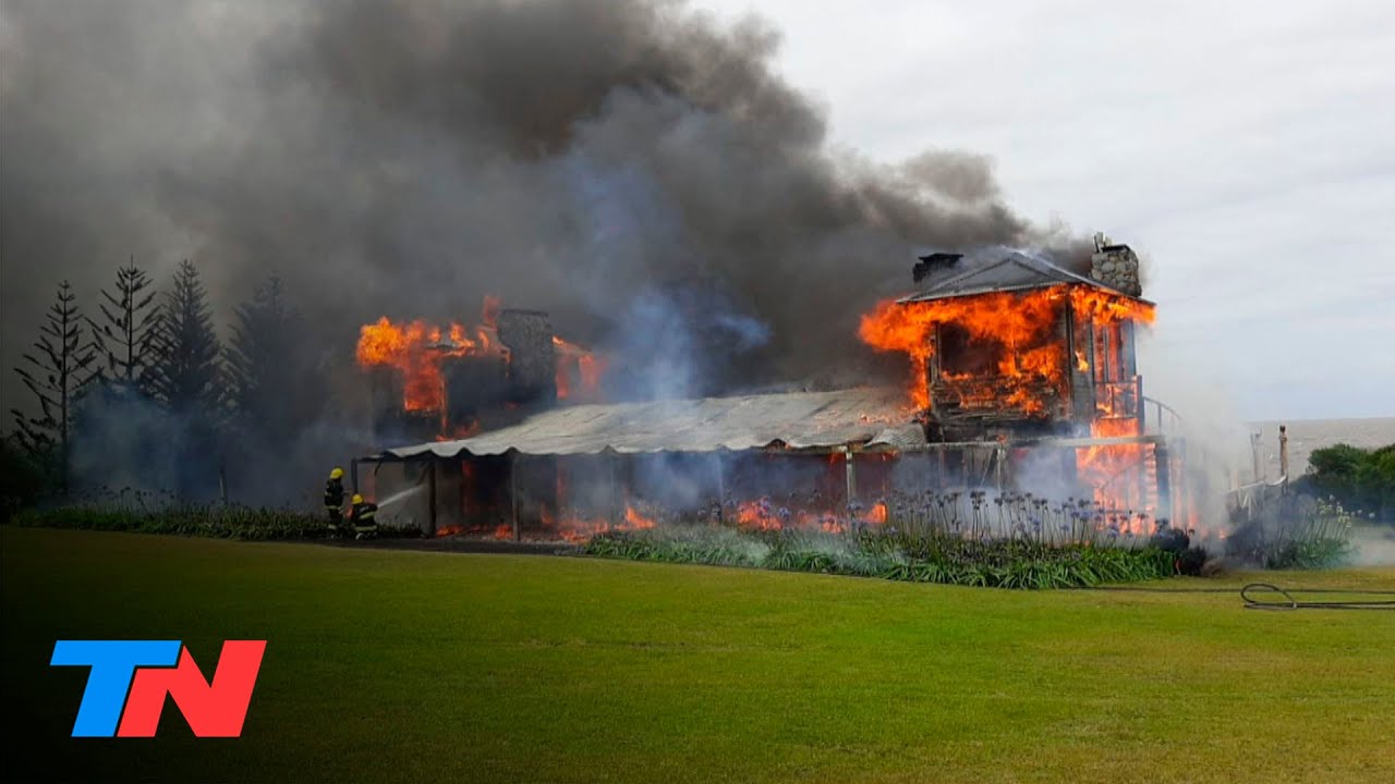 Impactante video del incendio en la casa de Alan Faena en Punta del Este