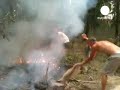 wildfires in Staraya Kupavn (town in Moscow Oblast, on the left bank of the Shalovka River 23 km east of Moscow). This video habe been displayed by CHiCH, on euronews's No Comment iPhone application.