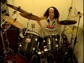 letícia santos baterista drummer with 7yrold  double bass 