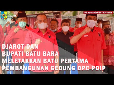 Bupati Batu Bara dampingi Djarot peletakan Batu Pertama Pembangunan Kantor DPC PDIP Batu Bara