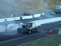 a vid of a 6.6l duramax turbo diesel drag truck at spokane raceway park