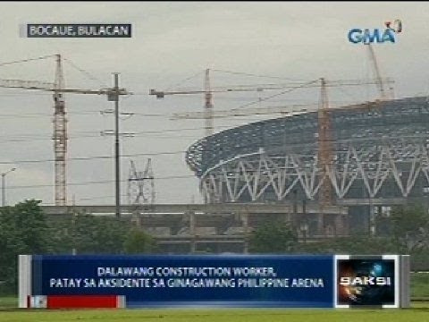 philippine arena - Dalawang construction worker ang nasawi sa aksidente sa ginagawang Philippine Arena sa Bocaue, Bulacan. Ito ang istrukturang tanaw sa North Luzon Expressway ...