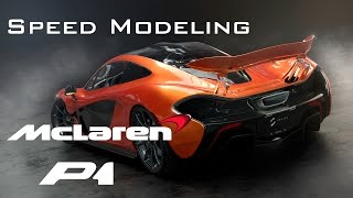 3D Timelapse - McLaren P1 Speed Modeling Autodesk 