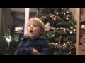 Oliver singing at Christmas