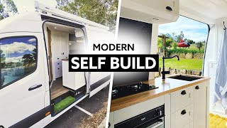 Modern SELF-BUILD CAMPER 🚐 // SOLO FEMALE Swaps HOUSE For Full-Time VANLIFE // LWB MERCEDES SPRIN by Nate Murphy