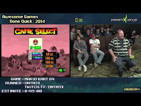 Mario Kart 64 Toad's Turnpike Extra GP by DNTN31 #AGDQ 2014