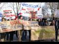Manifestacion de becarios chilenos en Paris