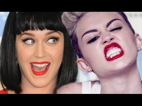 Miley Cyrus & Katy Perry Feud After They Kiss