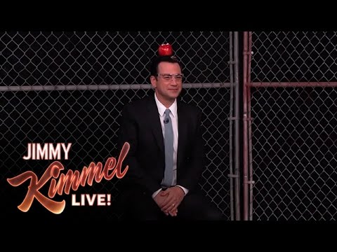 jimmy - Dodgers pitcher Clayton Kershaw attempts to knock an apple off of Jimmy's head with a baseball. SUBSCRIBE to get the latest #KIMMEL: http://bit.ly/JKLSubscribe Watch the latest Mean Tweets:...