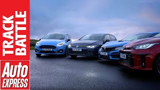 Toyota Yaris GR vs Ford Fiesta ST Edition vs Honda Civic Type R vs VW Golf GTI: Hot Hatch Shootout by Auto Express