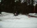 videos de Big blue and old red, little tiny short snowmobiling video