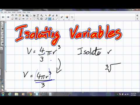 how to isolate variables