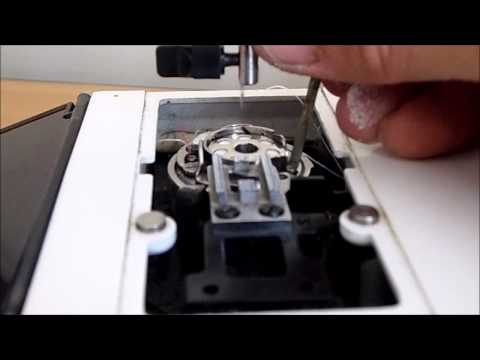 Elna Lotus SP  bobbin case repair  – Removing a cotton jam from a Elna Sewing machine
