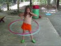 Kara masters the hula hoops