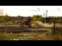 Motocrossers Ludde Söderberg and Toni Eriksson in action