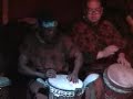 famoudou konate performing with the chicago djembe project at rhythm nightclub in chicago, 2003