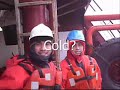 Offshore oilfied cargo operations wintertime North Sea