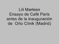 Lili Marleen (Ensayo Café Paris)