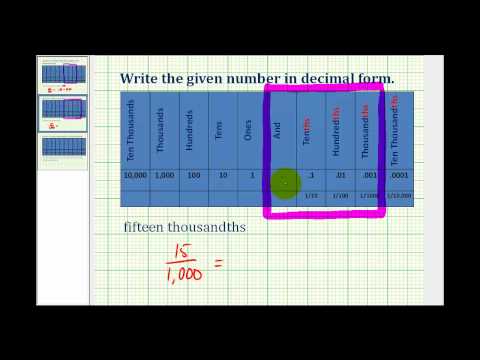 Examples: Write a Number in Decimal Notation from Words | Math Help ...