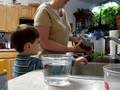 Mommy & Nicholas clean Charlie's fish bowl