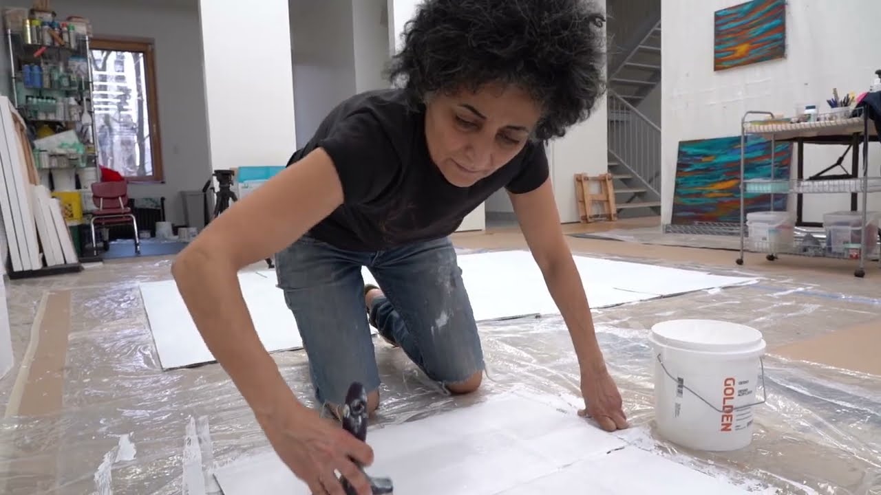 Ghada Amer - Paravent Girls preparation