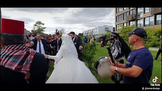 عرس فلسطيني في الدنمارك مع عراضة شامية