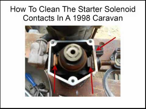 1998 Dodge Caravan Starter Soleniod Cleaning DIY