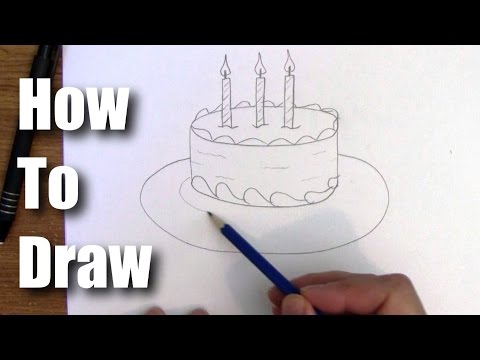 how to draw on a cake