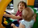 yitzi and shira chaya driving to the zoo