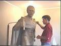 SCULPTOR, MICHAEL WEIR, SCULPTING A LIFESIZE SCULPTURE
