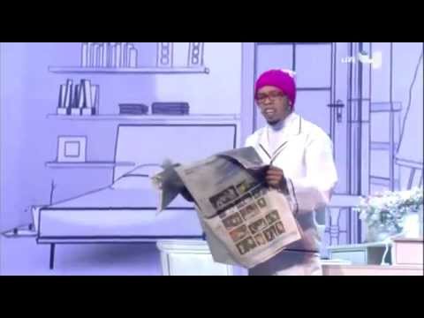 المتسابق مهند الجميلي اثناء اداء وصلته الكوميدية في "اراب قوت تالنت"