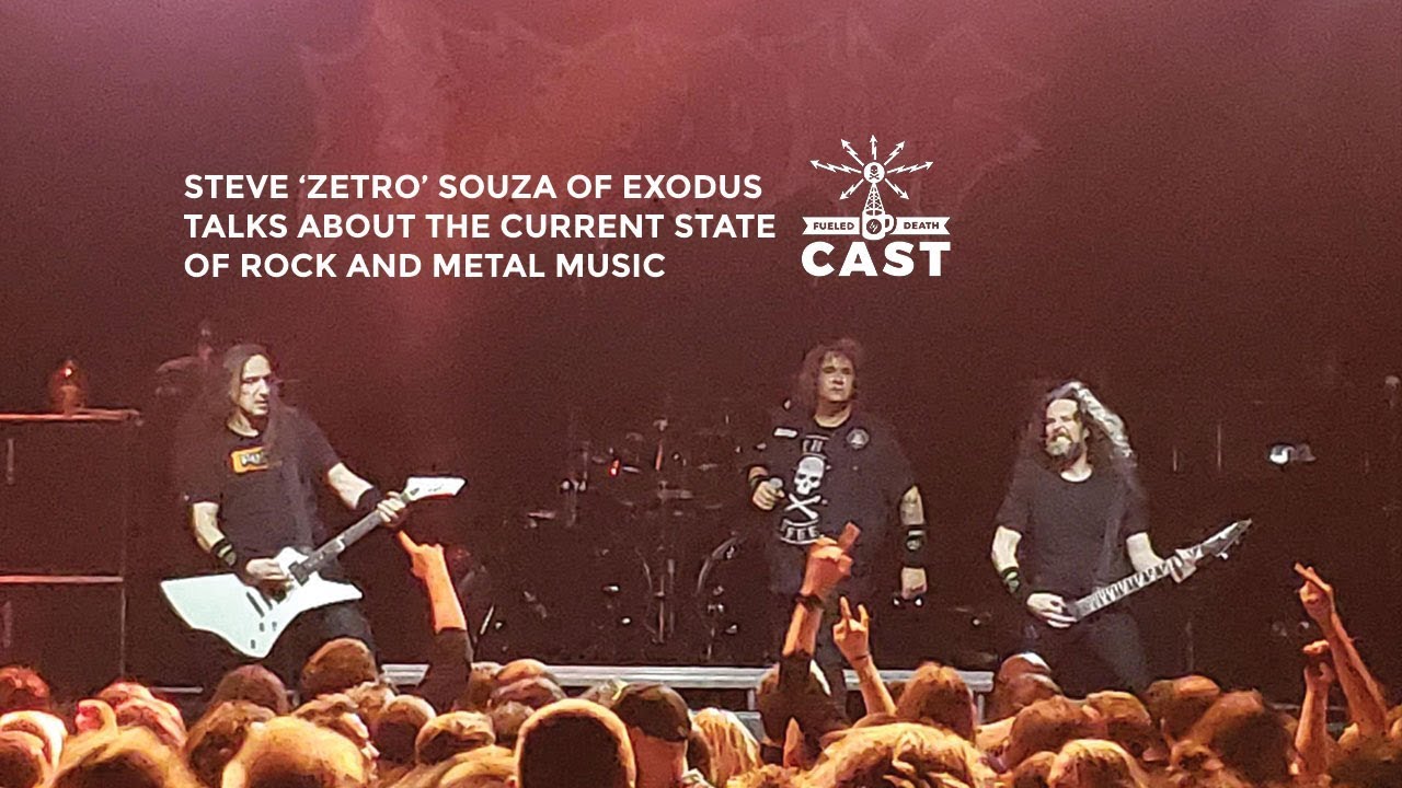 Cover image - Steve 'Zetro' Souza is the singer of thrash metal legends Exodus, and joins the podcast to talk about the current state of metal music, the new album coming from Exodus,...