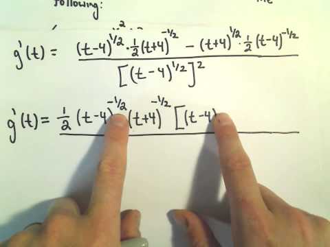 how to use the quotient rule